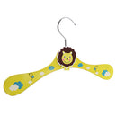 Kids Children Apparel Wardrobe Safe Hanging Coat Clothes Shirt Skirt Hanging Wooden Hanger Yellow