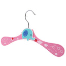 Kids Children Apparel Wardrobe Safe Hanging Coat Clothes Shirt Skirt Hanging Wooden Hanger Pink