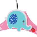 Kids Children Apparel Wardrobe Safe Hanging Coat Clothes Shirt Skirt Hanging Wooden Hanger Pink
