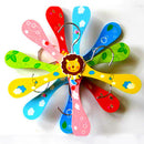 Kids Children Apparel Wardrobe Safe Hanging Coat Clothes Shirt Skirt Hanging Wooden Hanger Pink