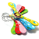 Kids Children Apparel Wardrobe Safe Hanging Coat Clothes Shirt Skirt Hanging Wooden Hanger Pink