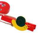 Kids Children Coat Clothes Skirt Shirt Hanging Wooden Cartoon Creative Hanger With 2 Clip Red
