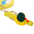 Kids Children Coat Clothes Skirt Shirt Hanging Wooden Cartoon Creative Hanger With 2 Clip Yellow