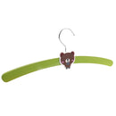 Kids Baby Clothes Garments Trousers Shirt Skirt Safe Holder Hanging Accessory Wooden Cute Cartoon Design Hanger Green