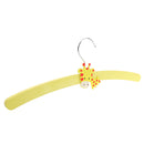 Kids Baby Clothes Garments Trousers Shirt Skirt Safe Holder Hanging Accessory Wooden Cute Cartoon Design Hanger Light Yellow
