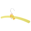 Kids Baby Clothes Garments Trousers Shirt Skirt Safe Holder Hanging Accessory Wooden Cute Cartoon Design Hanger Light Yellow