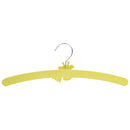 Kids Baby Clothes Garments Trousers Shirt Skirt Safe Holder Hanging Accessory Wooden Cute Cartoon Design Hanger Light Yellow