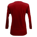 Women Girls Ladies V Neck Long Sleeves Fitted Top Clothing Accessory M Red