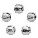Pack of 5 Pumpkin Position Spacer Beads Stopper Beads for Bracelet Necklace 3mm