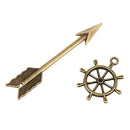 Lot Antique Brass Mixed Shape Bulk Charms Pendants for DIY Crafts