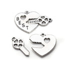 Girl Favour DIY Accessories BEST FRIEND Heart-shaped and Key