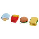 4pcs/Pack Creative Kid's Cartoon Colorful Fruit Food Rubber Pencil Eraser