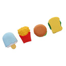 4pcs/Pack Creative Kid's Cartoon Colorful Fruit Food Rubber Pencil Eraser