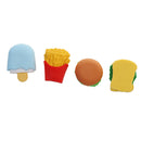 4pcs/Pack Creative Kid's Cartoon Colorful Fruit Food Rubber Pencil Eraser