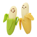 4pcs/Pack Creative Kid's Cartoon Colorful Banana Fruit Rubber Pencil Eraser