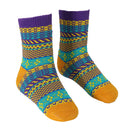 Women Girls Lightweight Comfortable Vintage Ethnic Cotton Boot Socks Warm Winter Stockings 1 Pair
