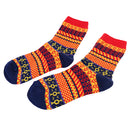 Women Girls Fashionable Lightweight Comfortable Vintage Ethnic Cotton Boot Socks Warm Winter Stockings 1 Pair