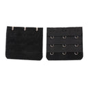 5pcs Elastic Bra Strap Extension Bra Extenders 3x 3 Hook Black