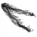 Fashion Style Ladies' Hollow Tassel Lace Rose Floral Scarf Shawl Wrap-Black