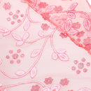 Fashion Ladies' Hollow Tassel Lace Rose Floral Scarf Shawl Wrap-Light Red