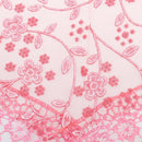 Fashion Ladies' Hollow Tassel Lace Rose Floral Scarf Shawl Wrap-Light Red