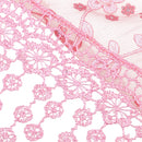Fashion Ladies' Hollow Tassel Lace Rose Floral Scarf Shawl Wrap-Light Red