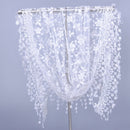 Fashion Style Ladies' Hollow Tassel Lace Rose Floral Scarf Shawl Wrap-White