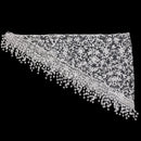 Fashion Style Ladies' Hollow Tassel Lace Rose Floral Scarf Shawl Wrap-White