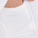 Men Women Collar Charms Long Sleeve Wrap Belted Loose Coral Fleece Sleepwear Loungewear Spa Robe Bathrobe White L