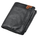 Mens Womens Trifold Genuine Leather Slim Wallet Card Holder Coin Pocket Bags