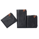 Mens Womens Trifold Genuine Leather Slim Wallet Card Holder Coin Pocket Bags