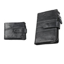 Mens Large Trifold Zipper Leather Wallet Credit Card Holder Purse Bags