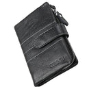 Mens Large Trifold Zipper Leather Wallet Credit Card Holder Purse Bags