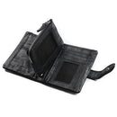 Mens Large Trifold Zipper Leather Wallet Credit Card Holder Purse Bags