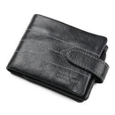 Mens Trifold Zipper Genuine Leather Wallet Credit Card Holder Purse Bags
