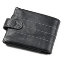 Mens Trifold Zipper Genuine Leather Wallet Credit Card Holder Purse Bags