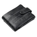 Mens Trifold Zipper Genuine Leather Wallet Credit Card Holder Purse Bags