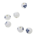 Fashionable Flower Ceramic Porcelain Loose Spacer Beads Charms For Jewelry Making Craft Projects DIY Pack of 20PCS Dark Blue