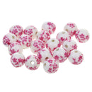 Fashionable Flower Ceramic Porcelain Loose Spacer Beads Charms For Jewelry Necklace Making Craft Projects DIY Pack of 20PCS Rose Red