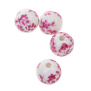 Fashionable Flower Ceramic Porcelain Loose Spacer Beads Charms For Jewelry Necklace Making Craft Projects DIY Pack of 20PCS Rose Red