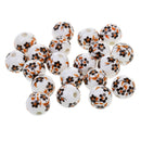 Fashionable Flower Ceramic Porcelain Loose Spacer Beads Charms For Jewelry Making Craft Projects DIY Pack of 20PCS Brown
