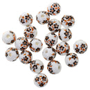 Fashionable Flower Ceramic Porcelain Loose Spacer Beads Charms For Jewelry Making Craft Projects DIY Pack of 20PCS Brown