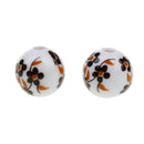 Fashionable Flower Ceramic Porcelain Loose Spacer Beads Charms For Jewelry Making Craft Projects DIY Pack of 20PCS Brown