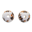 Fashionable Flower Ceramic Porcelain Loose Spacer Beads Charms For Jewelry Making Craft Projects DIY Pack of 20PCS Brown