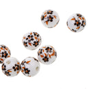 Fashionable Flower Ceramic Porcelain Loose Spacer Beads Charms For Jewelry Making Craft Projects DIY Pack of 20PCS Brown