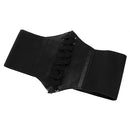 Women Ladies Faux Leather Wide Elastic Buckle Waist Belt Christmas Gifts