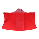 Women Lady Fashion Wide Elastic Buckle Stretch Corset Waistband Waist Shaping Belt Red