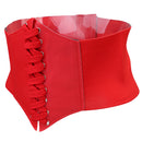 Women Lady Fashion Wide Elastic Buckle Stretch Corset Waistband Waist Shaping Belt Red