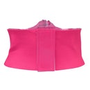 Women Lady Fashion Wide Elastic Buckle Stretch Corset Waistband Waist Shaping Belt Pink