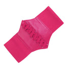 Women Lady Fashion Wide Elastic Buckle Stretch Corset Waistband Waist Shaping Belt Pink
